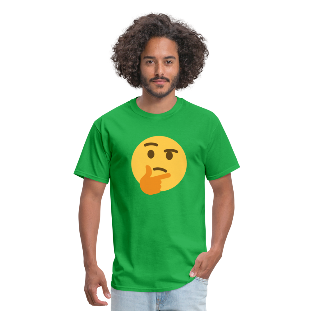 🤔 Thinking Face (Twemoji) Unisex Classic T-Shirt - bright green