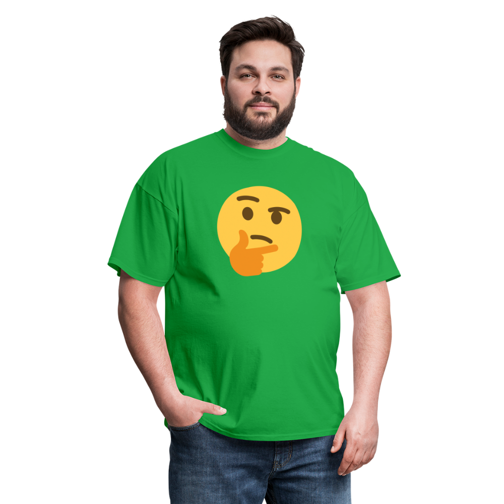 🤔 Thinking Face (Twemoji) Unisex Classic T-Shirt - bright green