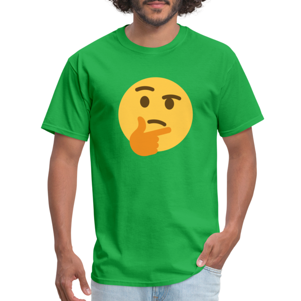 🤔 Thinking Face (Twemoji) Unisex Classic T-Shirt - bright green
