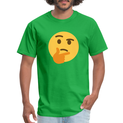 🤔 Thinking Face (Twemoji) Unisex Classic T-Shirt - bright green