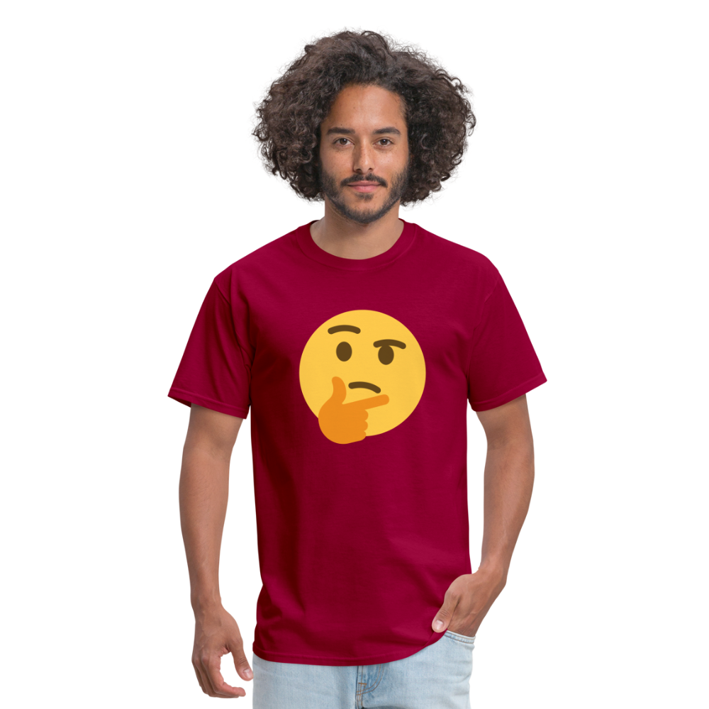 🤔 Thinking Face (Twemoji) Unisex Classic T-Shirt - dark red