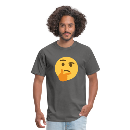 🤔 Thinking Face (Twemoji) Unisex Classic T-Shirt - charcoal