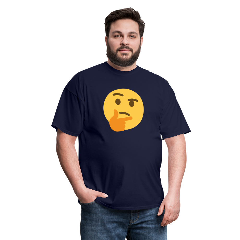 🤔 Thinking Face (Twemoji) Unisex Classic T-Shirt - navy