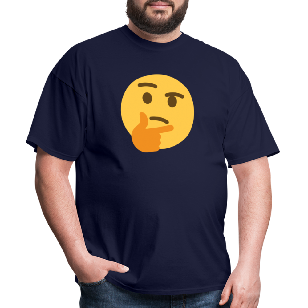 🤔 Thinking Face (Twemoji) Unisex Classic T-Shirt - navy