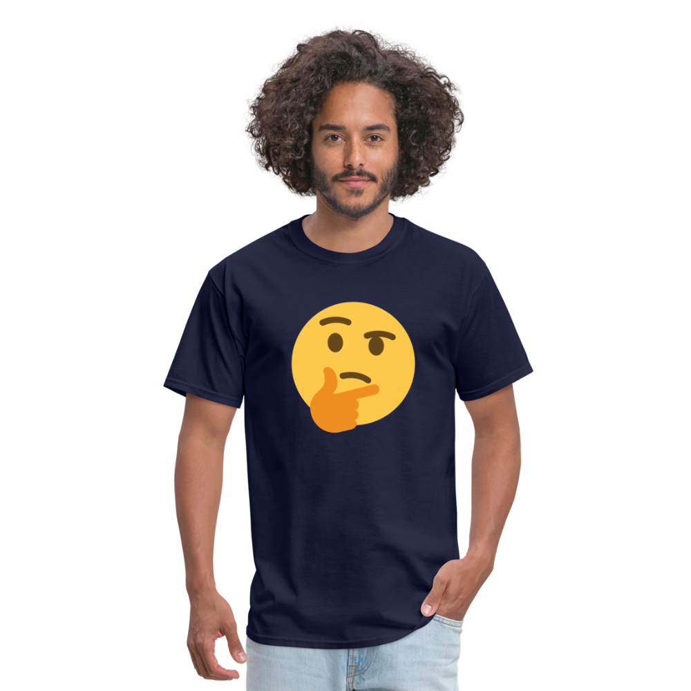 🤔 Thinking Face (Twemoji) Unisex Classic T-Shirt - navy