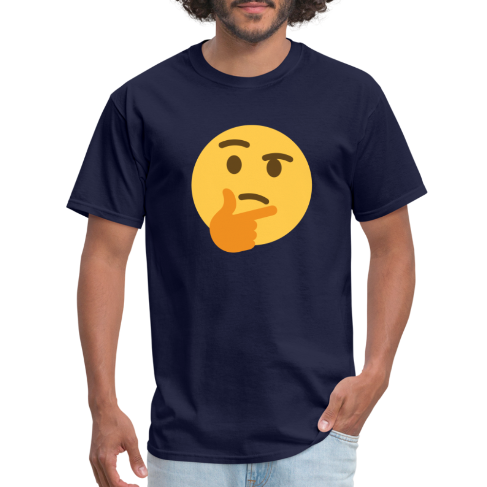 🤔 Thinking Face (Twemoji) Unisex Classic T-Shirt - navy