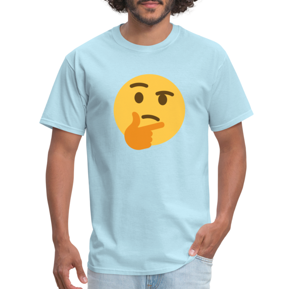 🤔 Thinking Face (Twemoji) Unisex Classic T-Shirt - powder blue