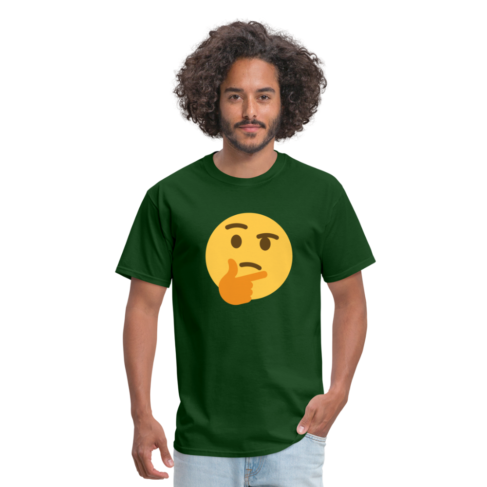 🤔 Thinking Face (Twemoji) Unisex Classic T-Shirt - forest green