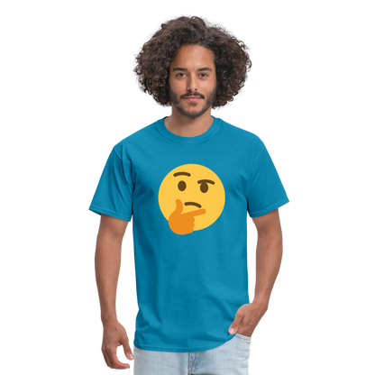 🤔 Thinking Face (Twemoji) Unisex Classic T-Shirt - turquoise