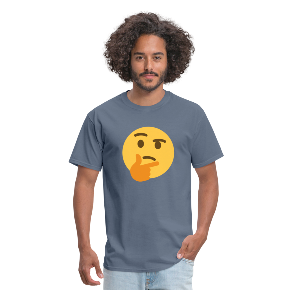 🤔 Thinking Face (Twemoji) Unisex Classic T-Shirt - denim