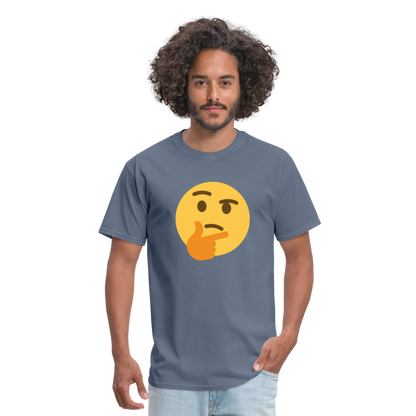 🤔 Thinking Face (Twemoji) Unisex Classic T-Shirt - denim