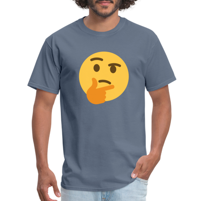 🤔 Thinking Face (Twemoji) Unisex Classic T-Shirt - denim