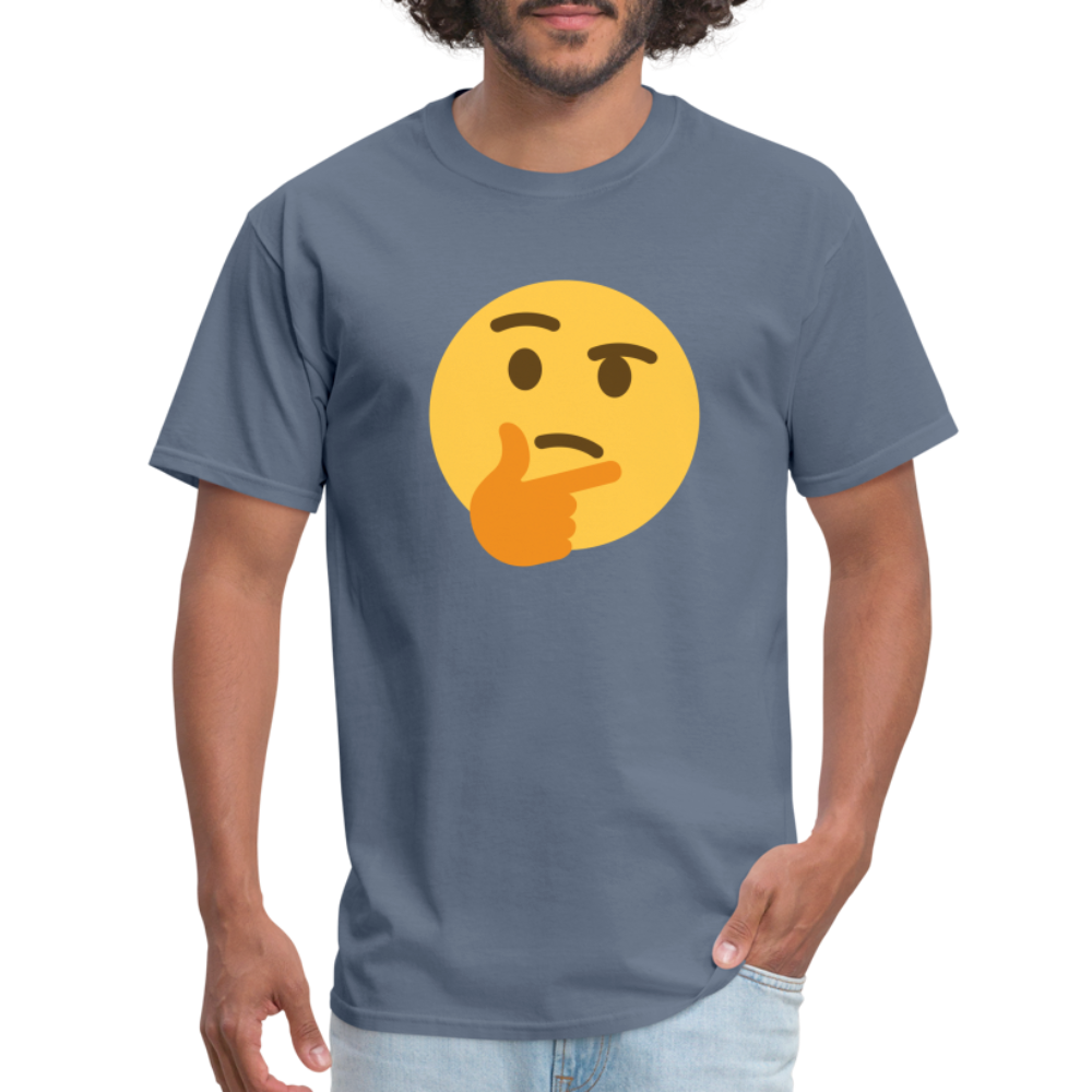 🤔 Thinking Face (Twemoji) Unisex Classic T-Shirt - denim