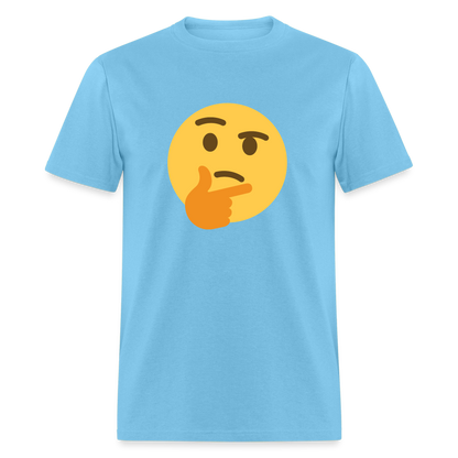 🤔 Thinking Face (Twemoji) Unisex Classic T-Shirt - aquatic blue