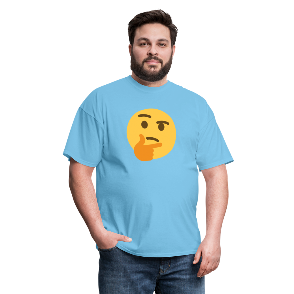 🤔 Thinking Face (Twemoji) Unisex Classic T-Shirt - aquatic blue