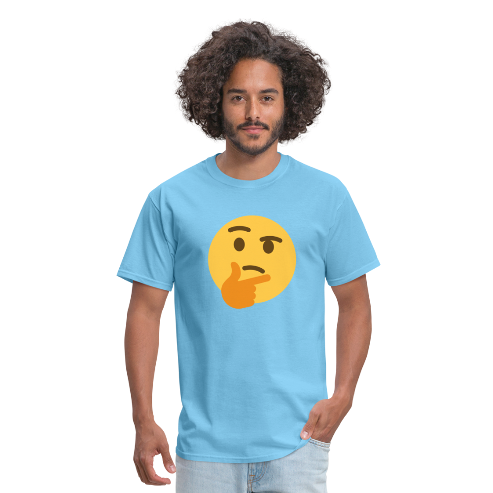 🤔 Thinking Face (Twemoji) Unisex Classic T-Shirt - aquatic blue