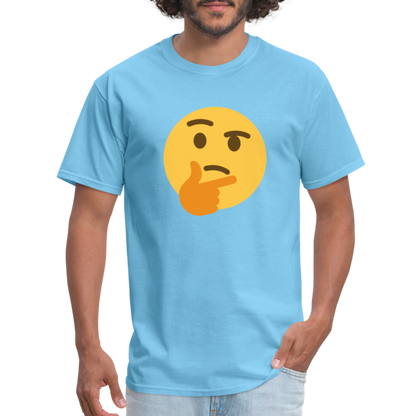 🤔 Thinking Face (Twemoji) Unisex Classic T-Shirt - aquatic blue