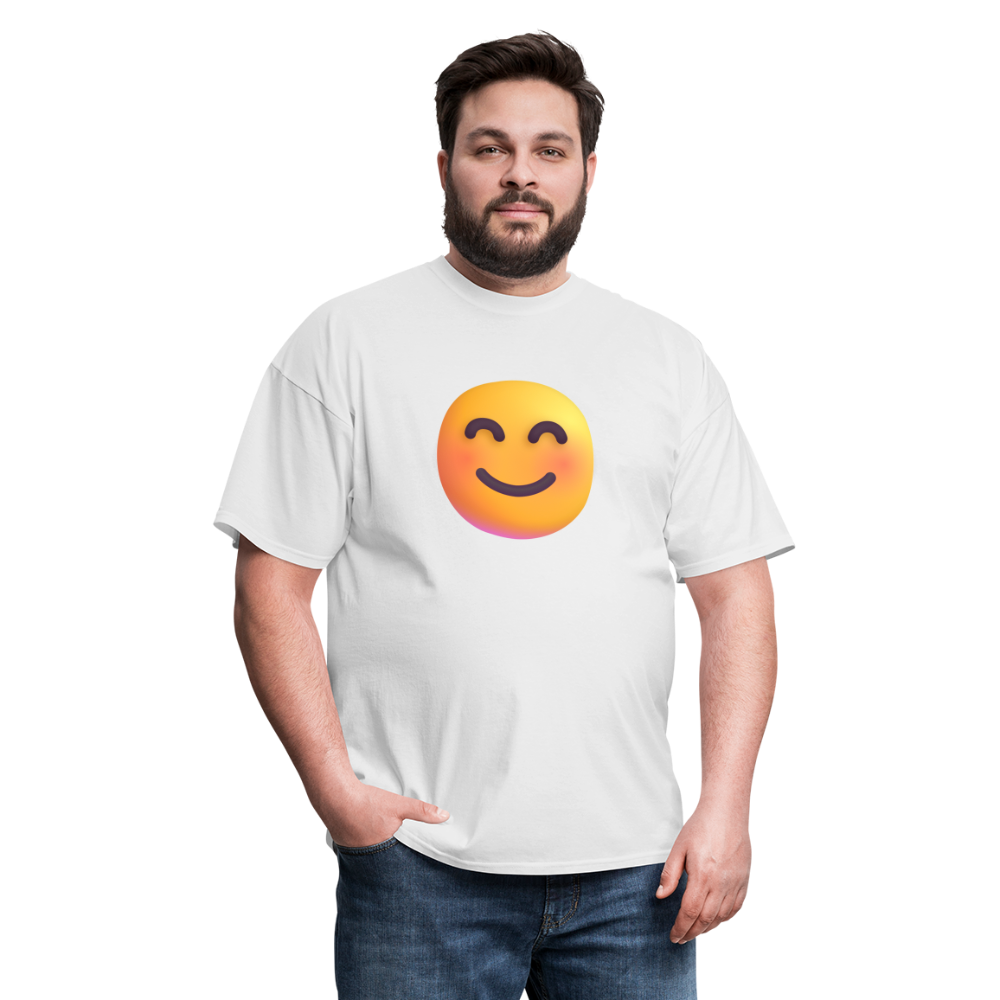 😊 Smiling Face with Smiling Eyes (Microsoft Fluent) Unisex Classic T-Shirt - white