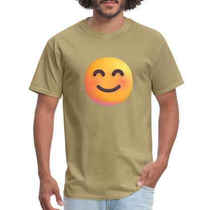 😊 Smiling Face with Smiling Eyes (Microsoft Fluent) Unisex Classic T-Shirt - khaki