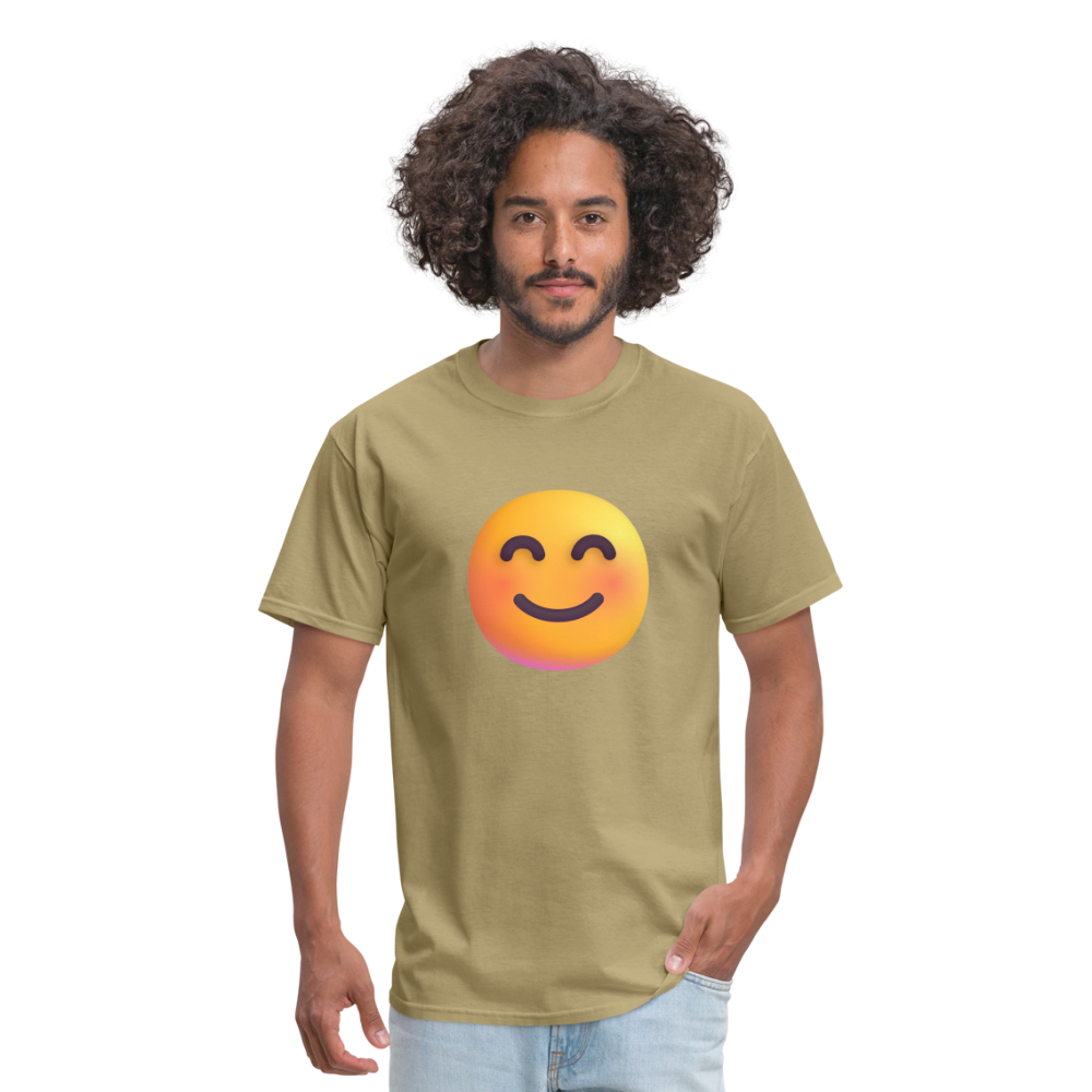 😊 Smiling Face with Smiling Eyes (Microsoft Fluent) Unisex Classic T-Shirt - khaki