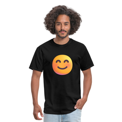 😊 Smiling Face with Smiling Eyes (Microsoft Fluent) Unisex Classic T-Shirt - black