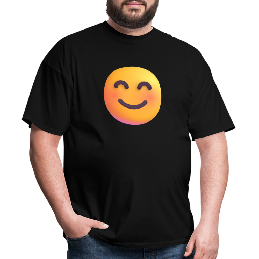 😊 Smiling Face with Smiling Eyes (Microsoft Fluent) Unisex Classic T-Shirt - black