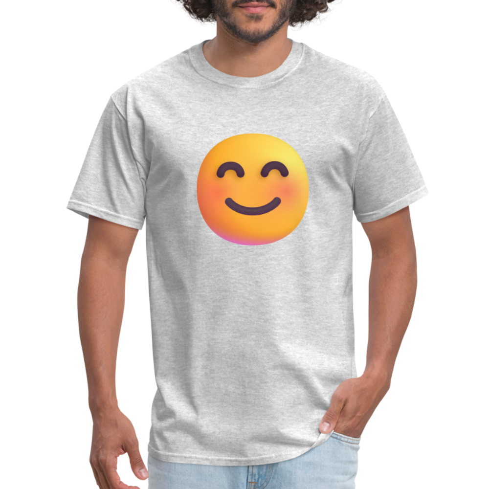 😊 Smiling Face with Smiling Eyes (Microsoft Fluent) Unisex Classic T-Shirt - heather gray