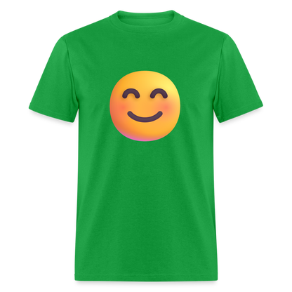 😊 Smiling Face with Smiling Eyes (Microsoft Fluent) Unisex Classic T-Shirt - bright green