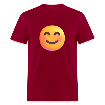 😊 Smiling Face with Smiling Eyes (Microsoft Fluent) Unisex Classic T-Shirt - dark red