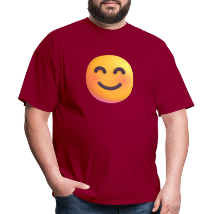 😊 Smiling Face with Smiling Eyes (Microsoft Fluent) Unisex Classic T-Shirt - dark red