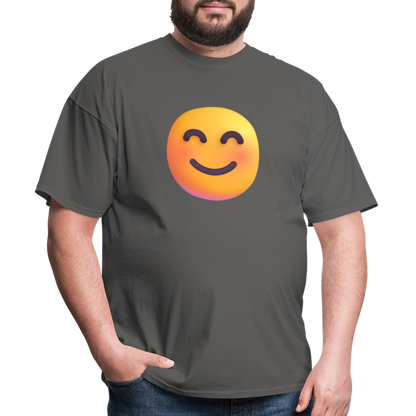 😊 Smiling Face with Smiling Eyes (Microsoft Fluent) Unisex Classic T-Shirt - charcoal
