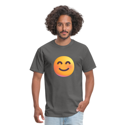 😊 Smiling Face with Smiling Eyes (Microsoft Fluent) Unisex Classic T-Shirt - charcoal