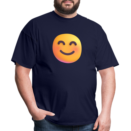 😊 Smiling Face with Smiling Eyes (Microsoft Fluent) Unisex Classic T-Shirt - navy
