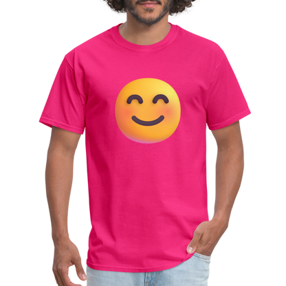 😊 Smiling Face with Smiling Eyes (Microsoft Fluent) Unisex Classic T-Shirt - fuchsia