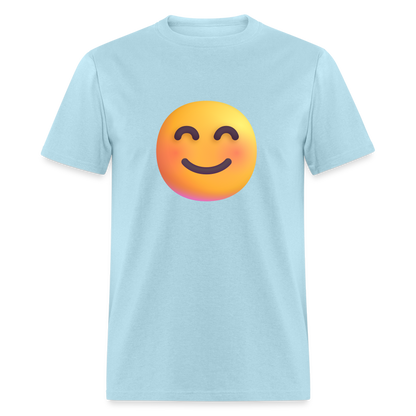 😊 Smiling Face with Smiling Eyes (Microsoft Fluent) Unisex Classic T-Shirt - powder blue