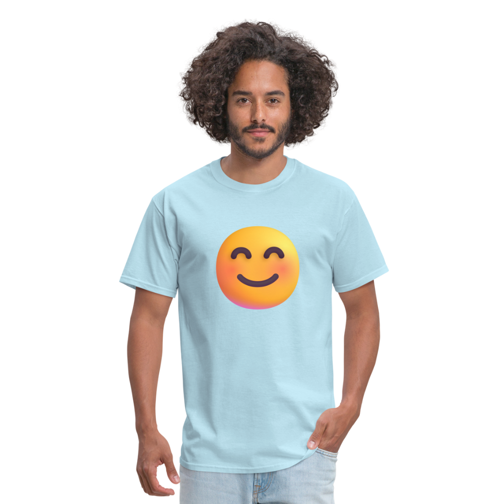 😊 Smiling Face with Smiling Eyes (Microsoft Fluent) Unisex Classic T-Shirt - powder blue