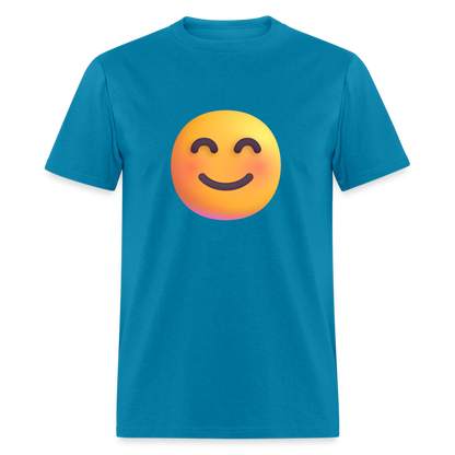 😊 Smiling Face with Smiling Eyes (Microsoft Fluent) Unisex Classic T-Shirt - turquoise