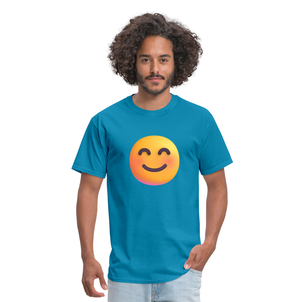 😊 Smiling Face with Smiling Eyes (Microsoft Fluent) Unisex Classic T-Shirt - turquoise