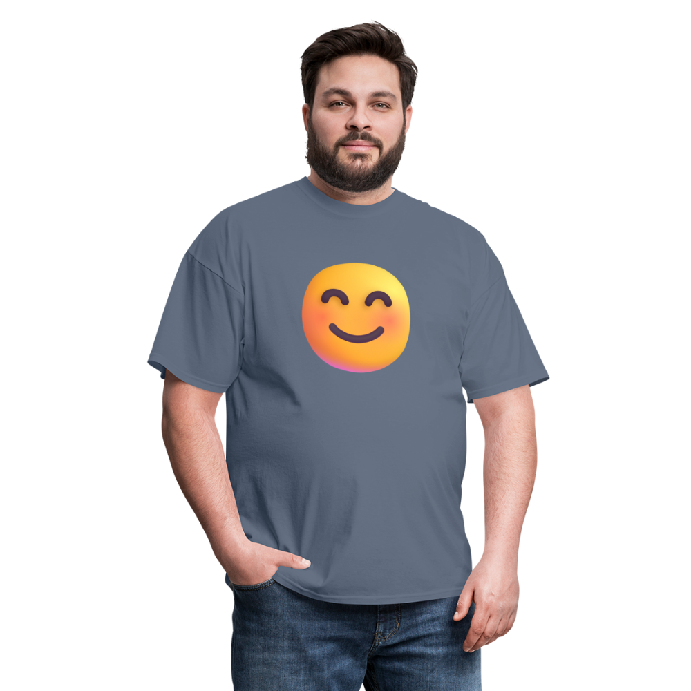 😊 Smiling Face with Smiling Eyes (Microsoft Fluent) Unisex Classic T-Shirt - denim