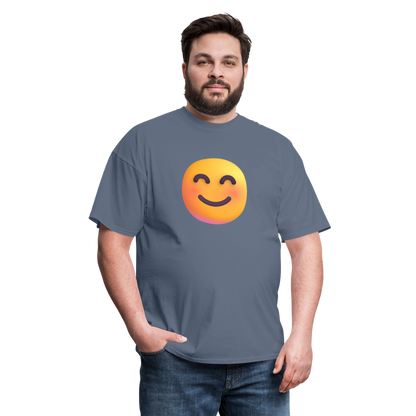😊 Smiling Face with Smiling Eyes (Microsoft Fluent) Unisex Classic T-Shirt - denim