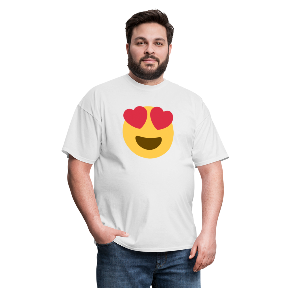 😍 Smiling Face with Heart-Eyes (Twemoji) Unisex Classic T-Shirt - white