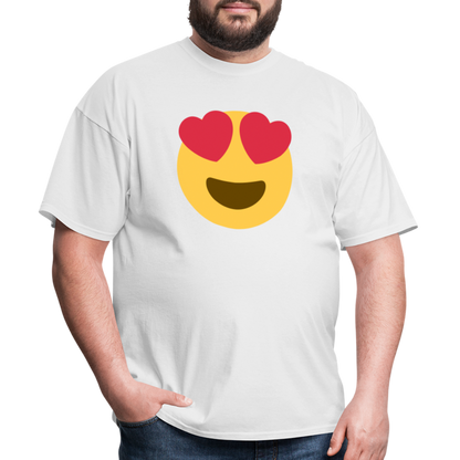 😍 Smiling Face with Heart-Eyes (Twemoji) Unisex Classic T-Shirt - white
