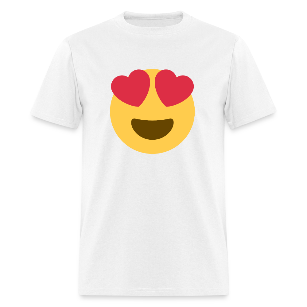 😍 Smiling Face with Heart-Eyes (Twemoji) Unisex Classic T-Shirt - white