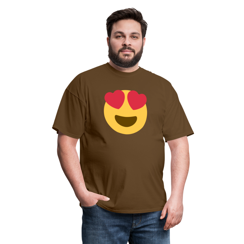 😍 Smiling Face with Heart-Eyes (Twemoji) Unisex Classic T-Shirt - brown