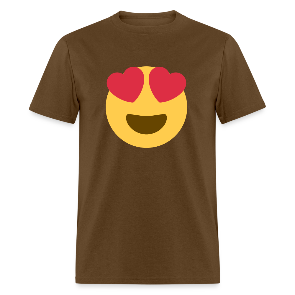 😍 Smiling Face with Heart-Eyes (Twemoji) Unisex Classic T-Shirt - brown