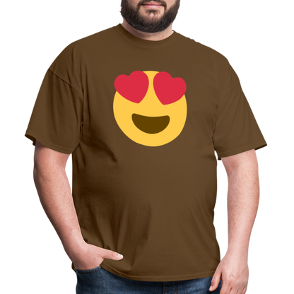 😍 Smiling Face with Heart-Eyes (Twemoji) Unisex Classic T-Shirt - brown