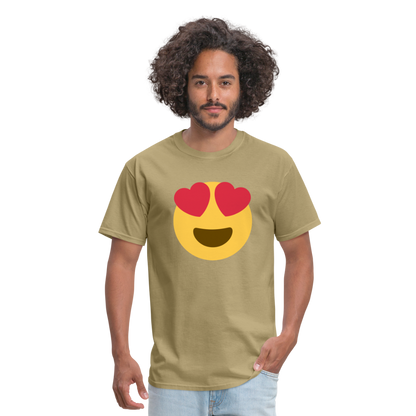 😍 Smiling Face with Heart-Eyes (Twemoji) Unisex Classic T-Shirt - khaki