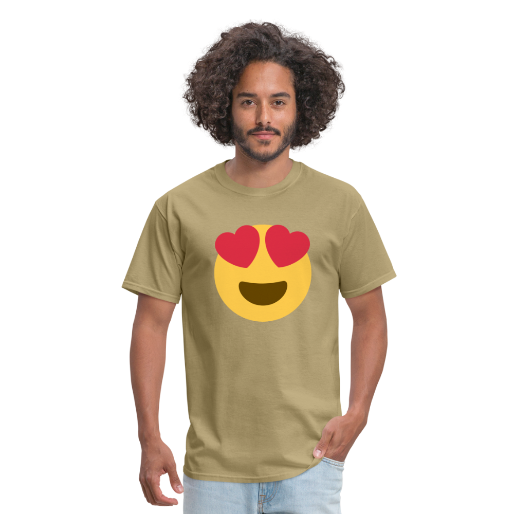 😍 Smiling Face with Heart-Eyes (Twemoji) Unisex Classic T-Shirt - khaki