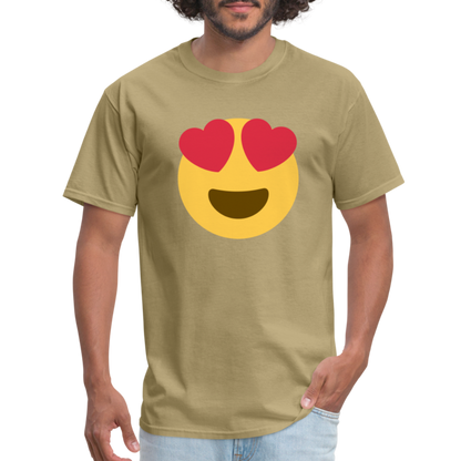 😍 Smiling Face with Heart-Eyes (Twemoji) Unisex Classic T-Shirt - khaki