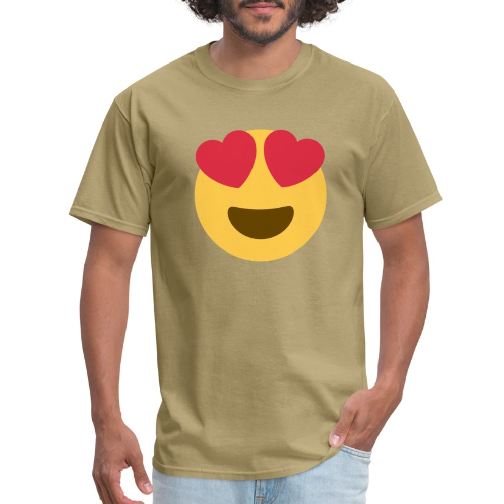 😍 Smiling Face with Heart-Eyes (Twemoji) Unisex Classic T-Shirt - khaki